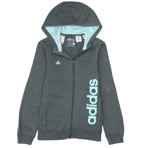 Adidas 90's Grey Lightweight Full Zip Up Hoodie XSmall