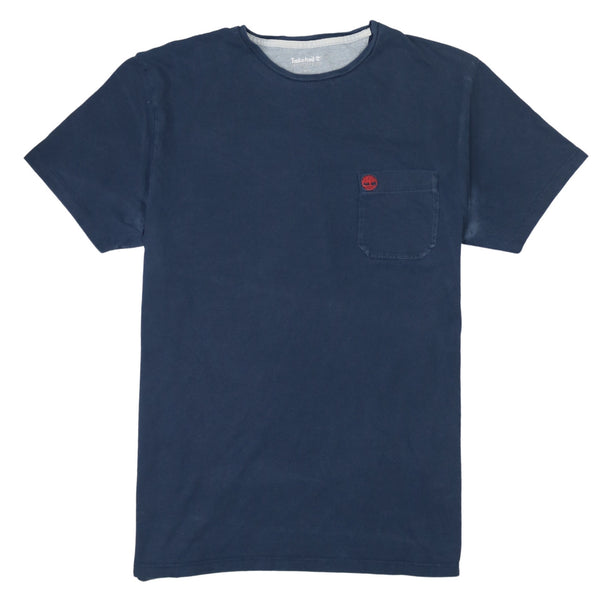 Vintage Timberland 90s Navy Blue Crew Neck T-Shirt Small Cotton Top