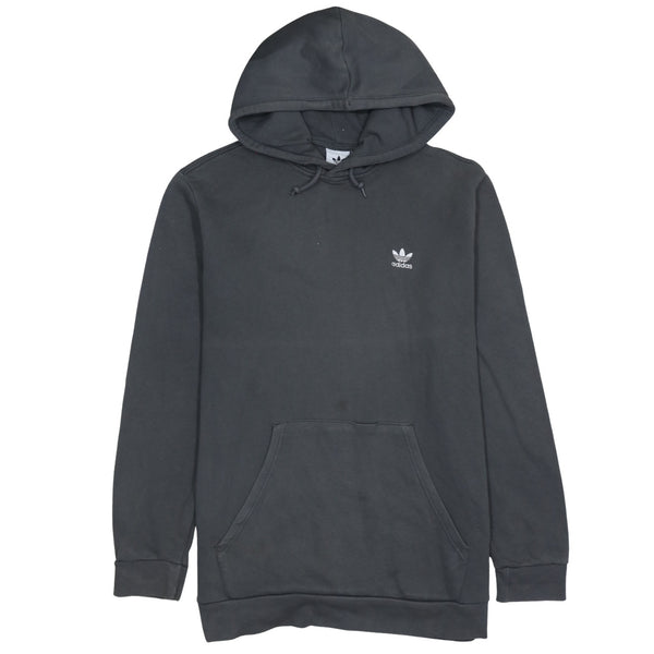 Adidas 90's Drawstring Pockets Pullover Hoodie XLarge Grey