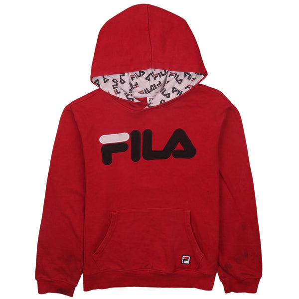 Fila 90's Women's XLarge Vintage Red Spellout Pullover Hoodie