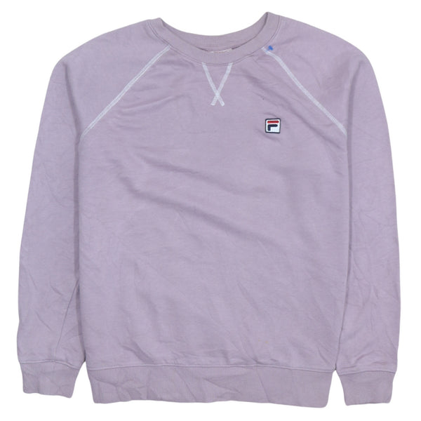 Fila Vintage 90s Heavyweight Crew Neck Sweatshirt Purple Large Men