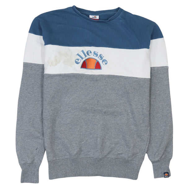 Ellesse 90's Spellout Crew Neck Sweatshirt Medium Blue