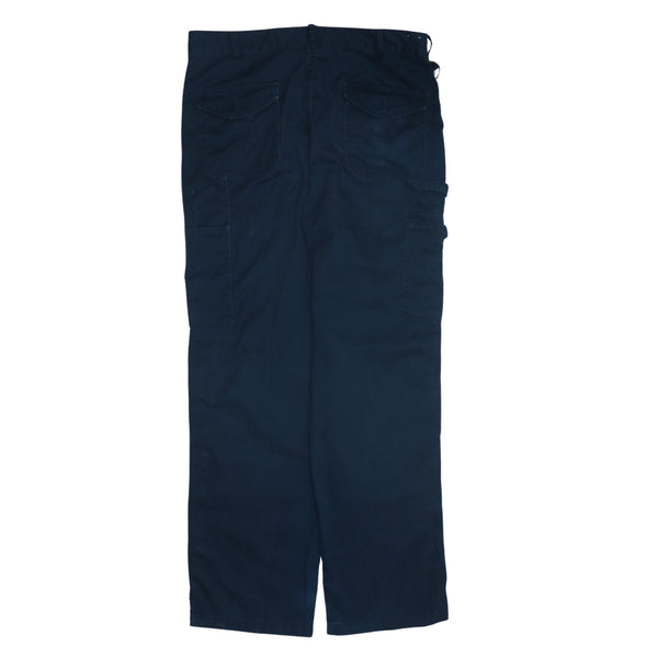 Dickies 90's Lightwash Straight Leg Baggy Trousers / Pants 34 Navy Blue