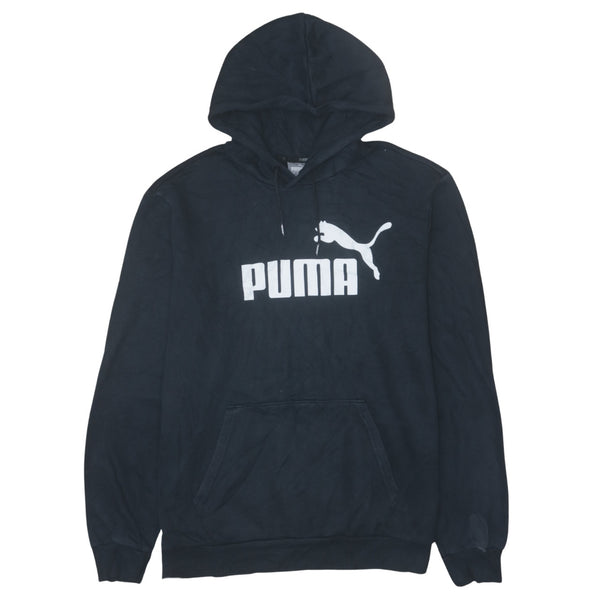 Puma 90's Spellout Pullover Hoodie Large Black