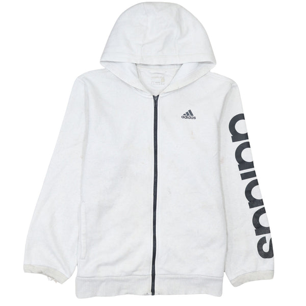 Adidas 90's Lightweight Full Zip Up Hoodie Small Beige Cream