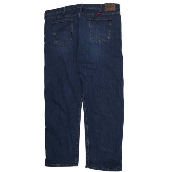 Wrangler 90s Mens Relaxed Fit Straight Leg Baggy Blue Pants 42 Waist