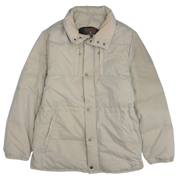 Moncler 90's Lightweight Full Zip Up Puffer Jacket XLarge  Beige Cream
