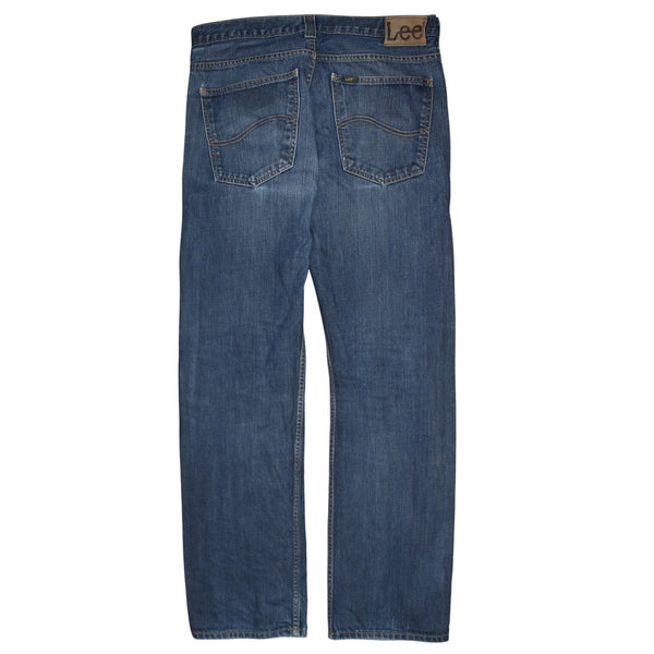 Lee 90's Lightwash Straight Leg Baggy Jeans / Pants 32 Navy Blue