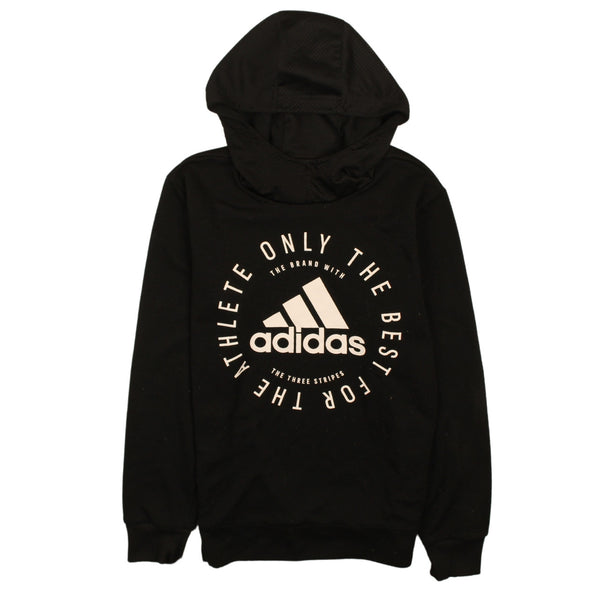 Adidas 90's Spellout Pullover Hoodie XLarge Black