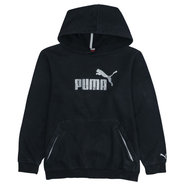 Puma 90's Black Spellout Pullover Hoodie XL