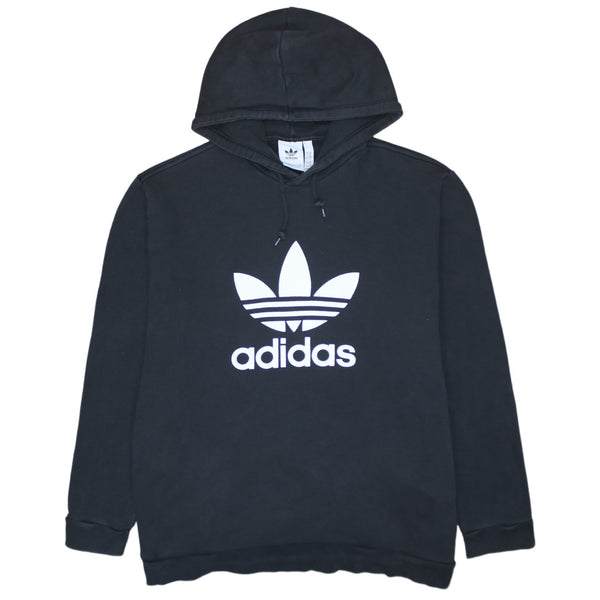 Adidas 90's Black Spellout Pullover Hoodie 2XL