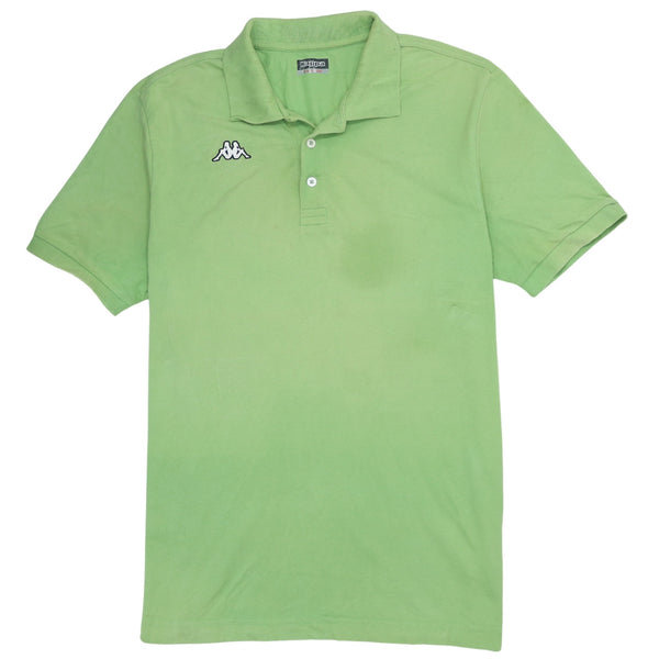 Kappa 90's Short Sleeves Quarter Button Polo Shirt XLarge Green