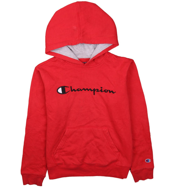 Champion 90's Vintage Red Pullover Hoodie Women's Large Spellout