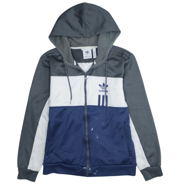 Adidas 90's Vintage Sportswear Full Zip Hoodie Small Grey