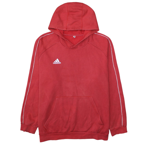 Adidas 90's Drawstring Pockets Pullover Hoodie XXLarge  Red