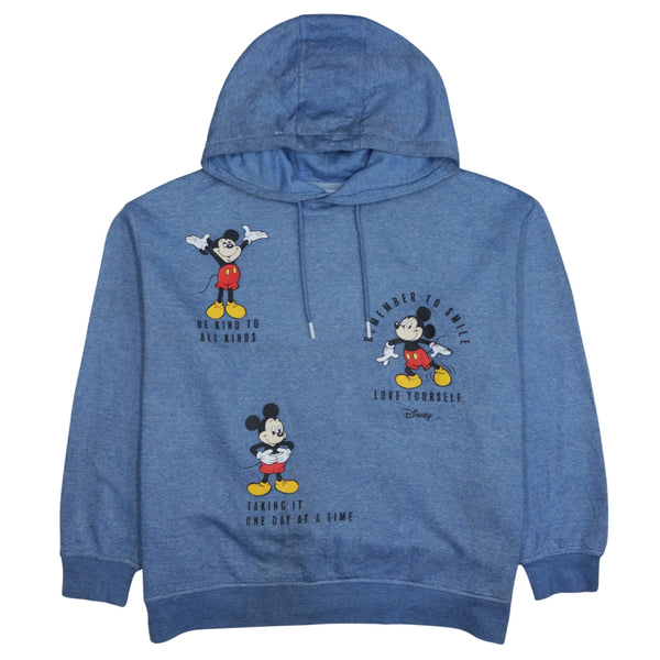 Disney 90's Mickey Mouse XLarge Blue Pullover Hoodie