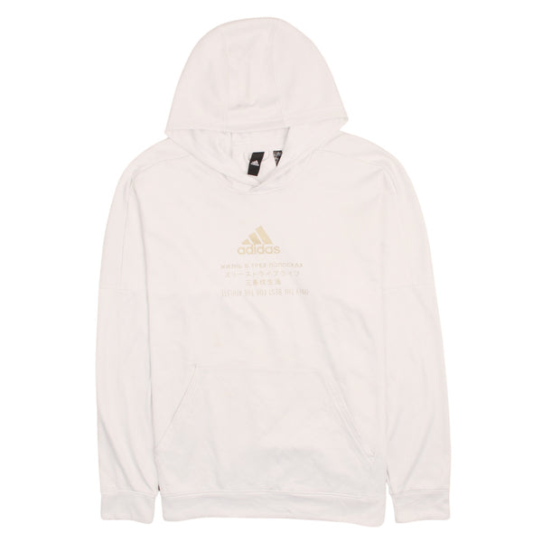 Adidas 90's Spellout Pullover Hoodie XLarge White