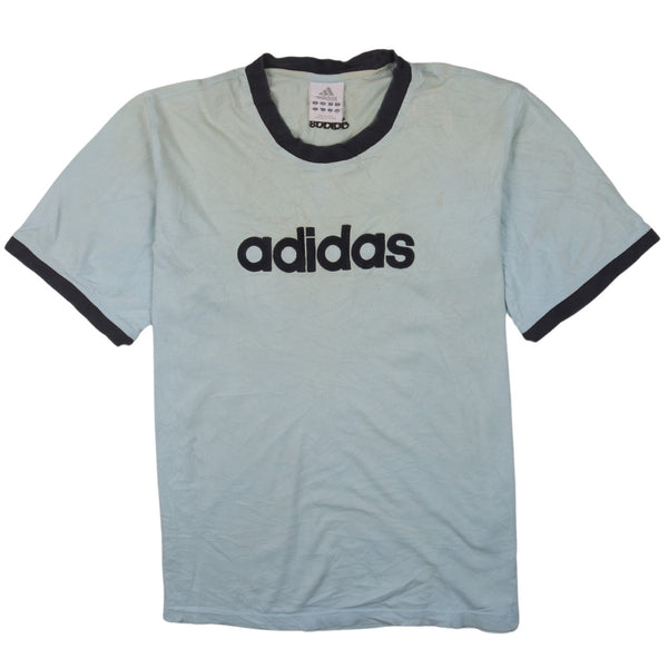Adidas 90's Short Sleeves Crew Neck T Shirt Small Blue