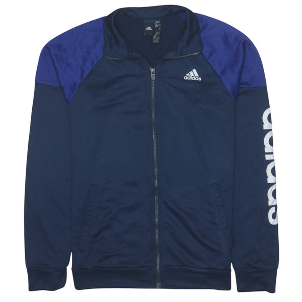 Adidas 90s Vintage Navy Blue Full Zip Track Jacket Small Men
