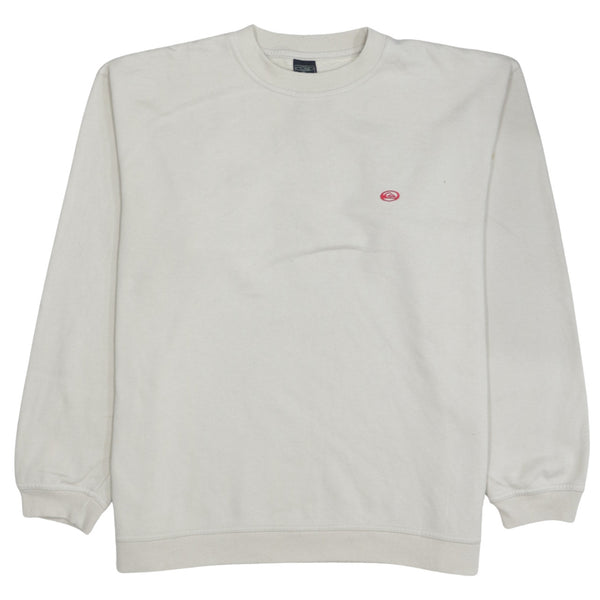 QuikSilver 90's Lightweight Crew Neck Sweatshirt XLarge Beige Cream