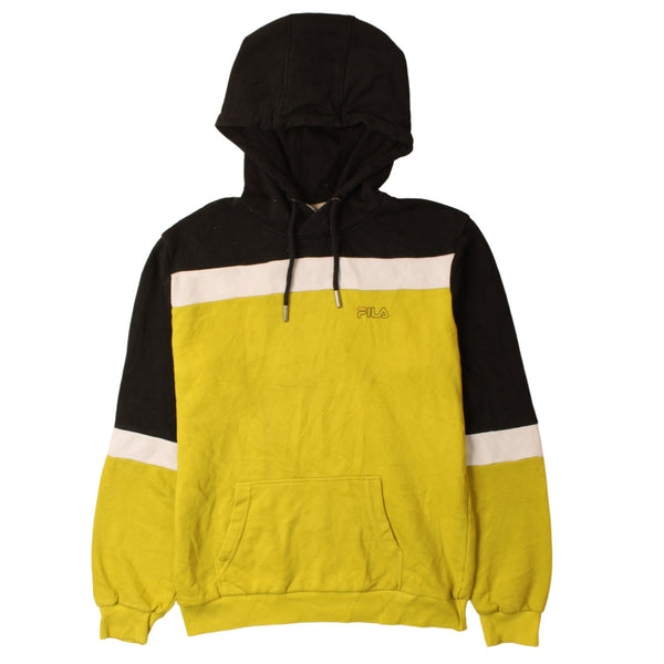 Fila 90's Drawstring Pockets Pullover Hoodie XSmall Black