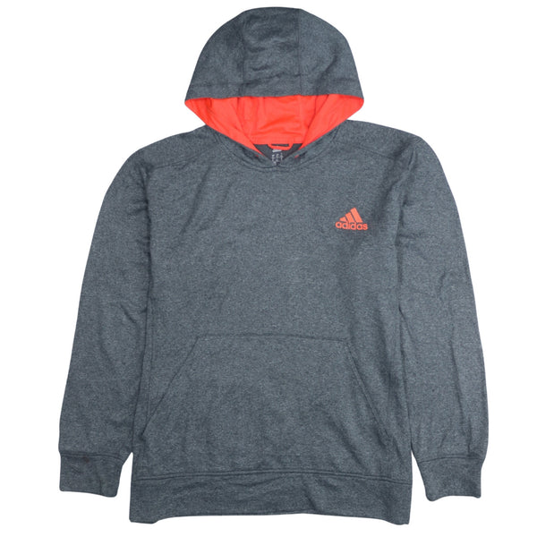 Adidas 90's Drawstring Pockets Pullover Hoodie XLarge Grey