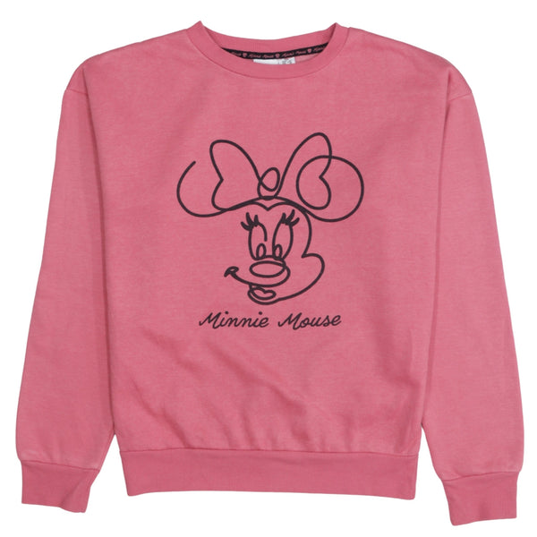 Disney 90's Minnie Mouse Crew Neck Sweatshirt XXSmall Pink
