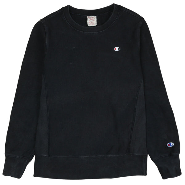 Champion Black 90's Vintage Reverse Weave Crew Neck Sweatshirt Medium