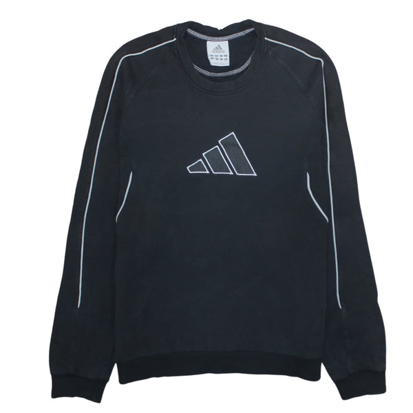Adidas 90's Spellout Crew Neck Sweatshirt Medium Black