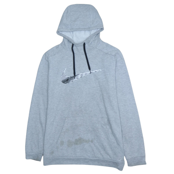 Authentic Nike 90's Vintage Large Grey Hoodie with Center Swoosh