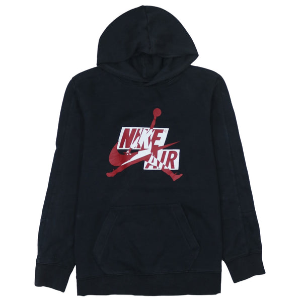 Jordan 90's Black Spellout Pullover Hoodie Women's XLarge