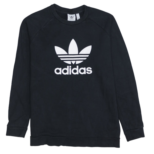 Adidas 90's Spellout Crew Neck Sweatshirt Large Black