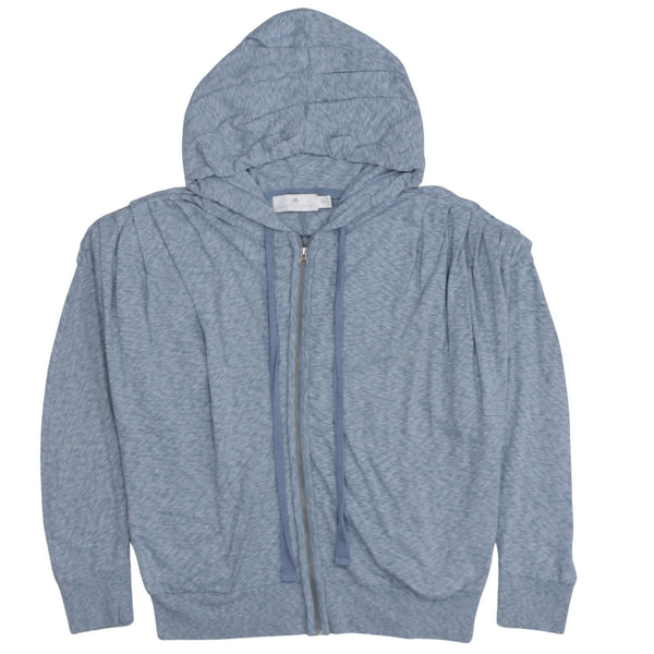 Adidas 90's Plain Full Zip Up Hoodie Medium  Grey