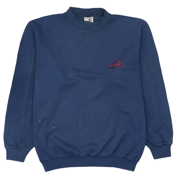 Puma 90's Men’s Navy Blue Lightweight Crew Sweatshirt Small - Cotton