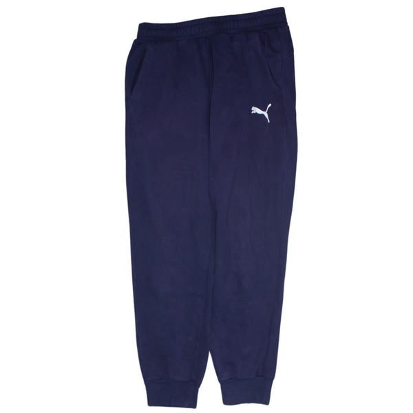 Puma 90's Elasticated Waistband Drawstrings Casual Joggers / Sweatpants Medium Navy Blue