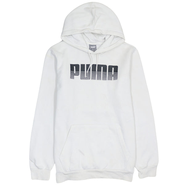 Puma 90's Spellout Pullover Hoodie Medium White