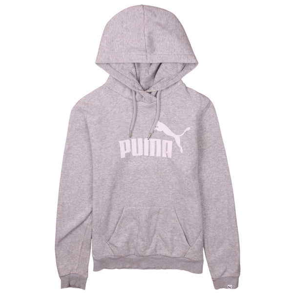 Puma Vintage 90's Grey Spellout Pullover Hoodie Women's Small