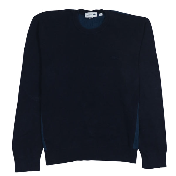 Lacoste 90's Plain Crew Neck Sweatshirt Medium Navy Blue
