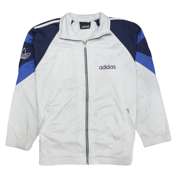 Adidas 90's Lightweight Full Zip Up Sweatshirt Medium  White