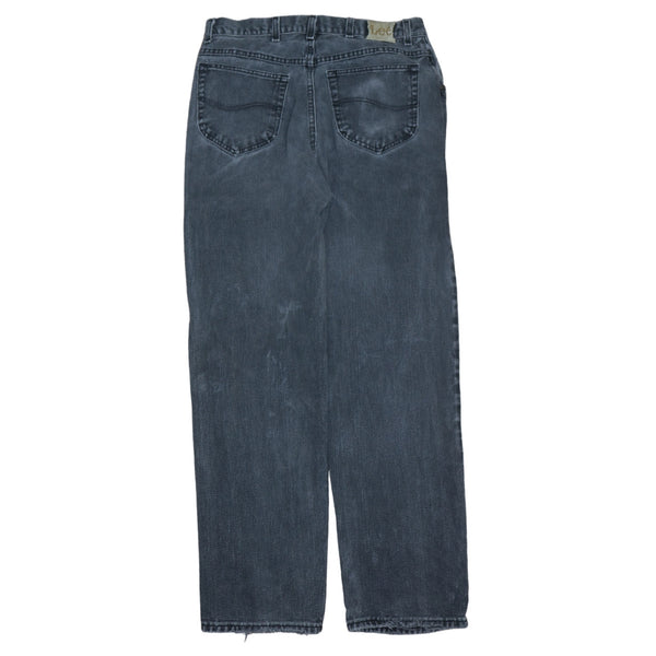 Lee 90's Vintage Black Baggy Straight Leg Trousers - Men's 34 Size