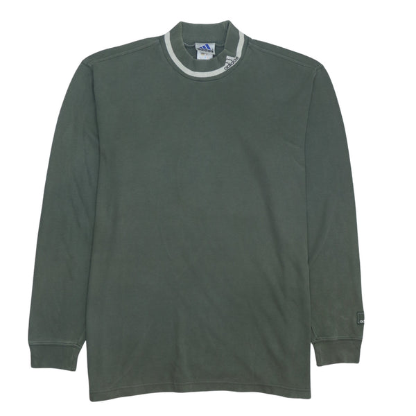 Adidas 90's Plain Crew Neck Sweatshirt Medium Green