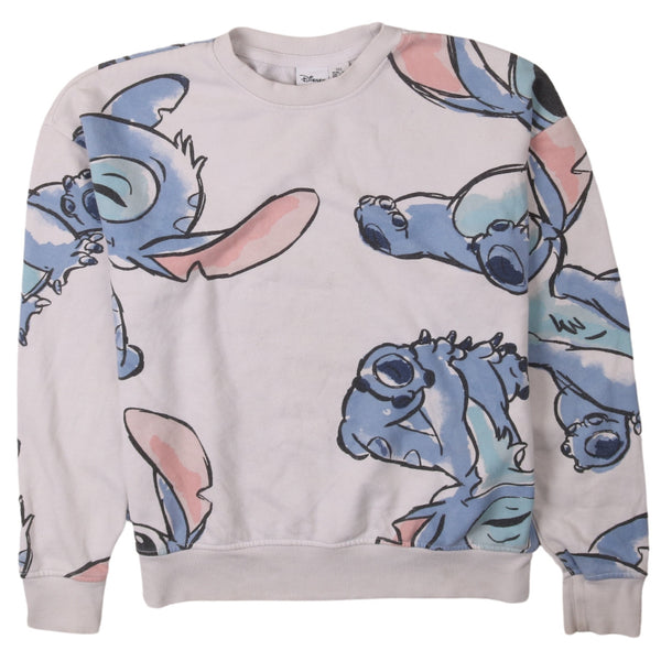 Vintage Disney 90's Stitch Sweatshirt XXSmall White Crew Neck Top