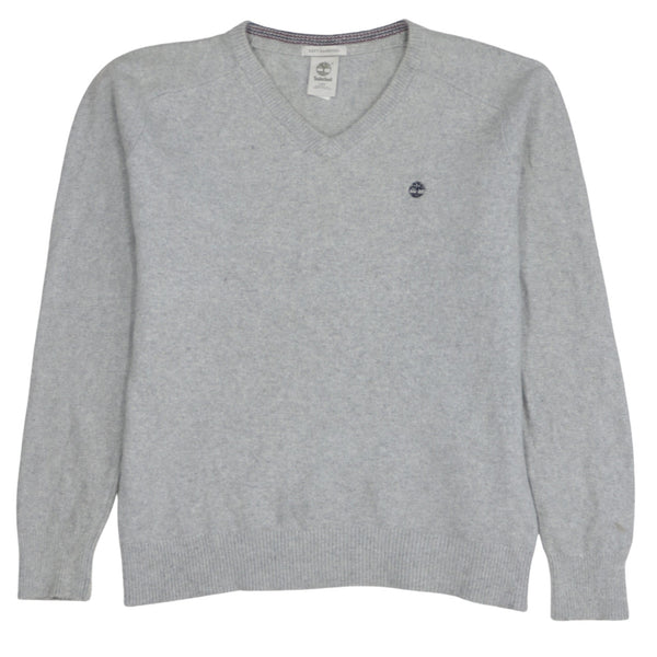 Timberland 90's Lightweight V Neck Sweatshirt Medium Grey