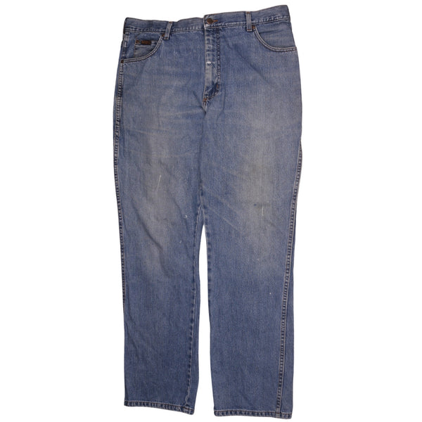 Wrangler Men's 90's Vintage Blue Baggy Straight Leg Trousers/Pants 40