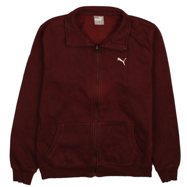 Puma Women's XLarge Burgundy Red 90's Heavyweight Full Zip Sweatshirt