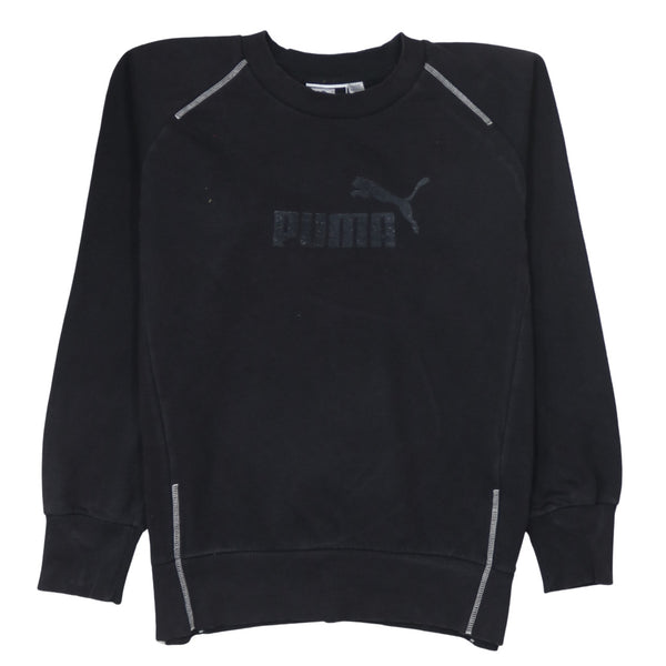 Puma 90's Spellout Crew Neck Sweatshirt Large Black
