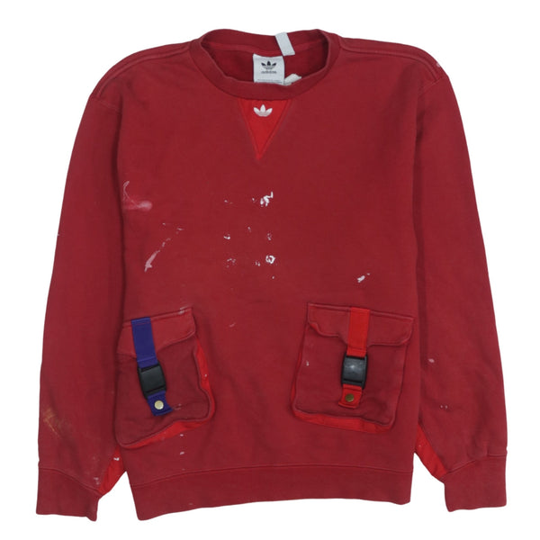Adidas Vintage 90's Red Crew Neck Lightweight Sweatshirt XS Men