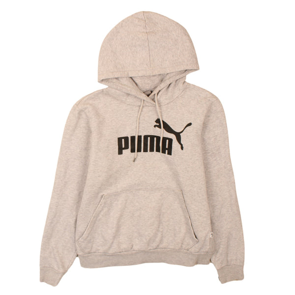 Puma 90's Grey Spellout Pullover Hoodie Medium Women Vintage Style Retro