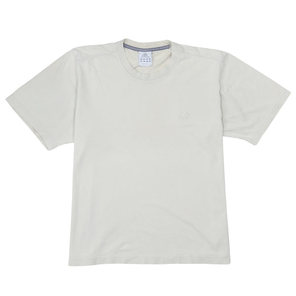 Adidas 90's Short Sleeves Crew Neck T Shirt Large Beige Cream