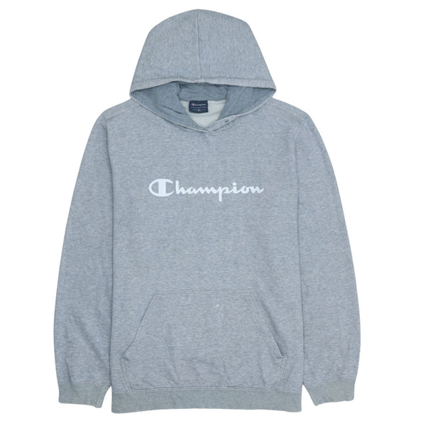 Champion 90's Vintage Spellout Pullover Hoodie XL Grey Men’s Retro